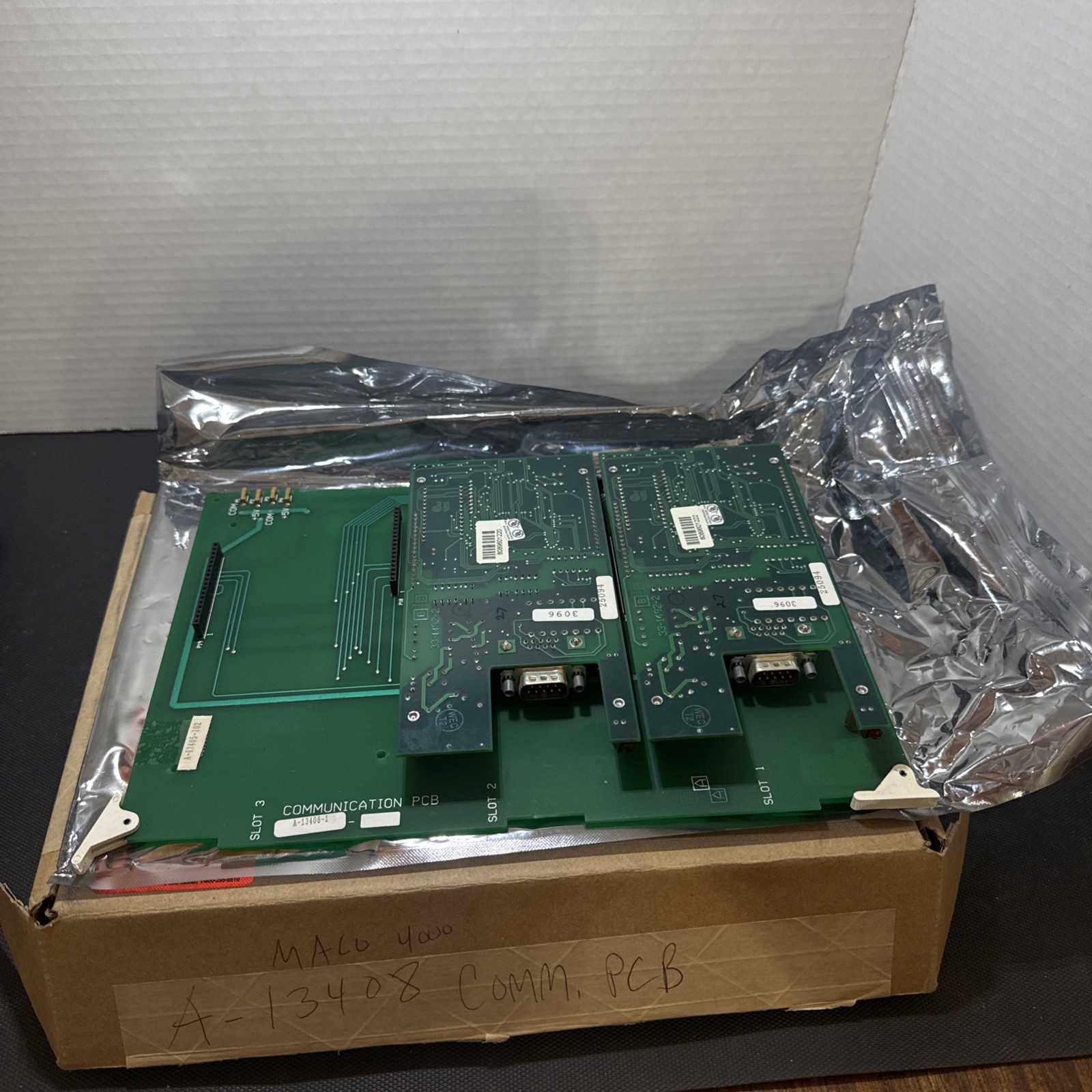 BARBER-COLMAN A-13408 COMMUNICATION CIRCUIT BOARD 3 SLOT - (See Description) 