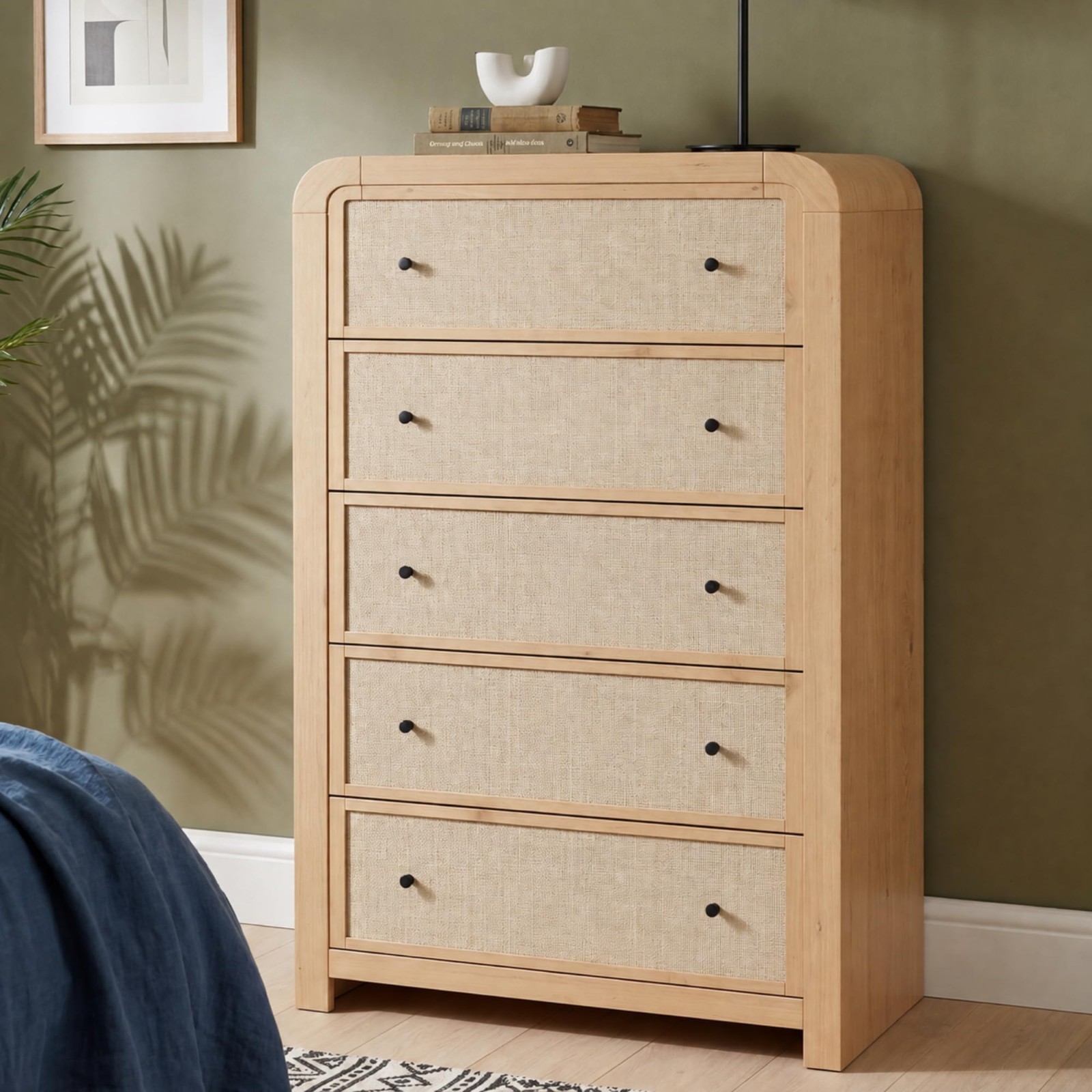 2/5/6/9 Drawer Dresser for Bedroom, Modern Chest of Drawers Linen Drawer Fronts
