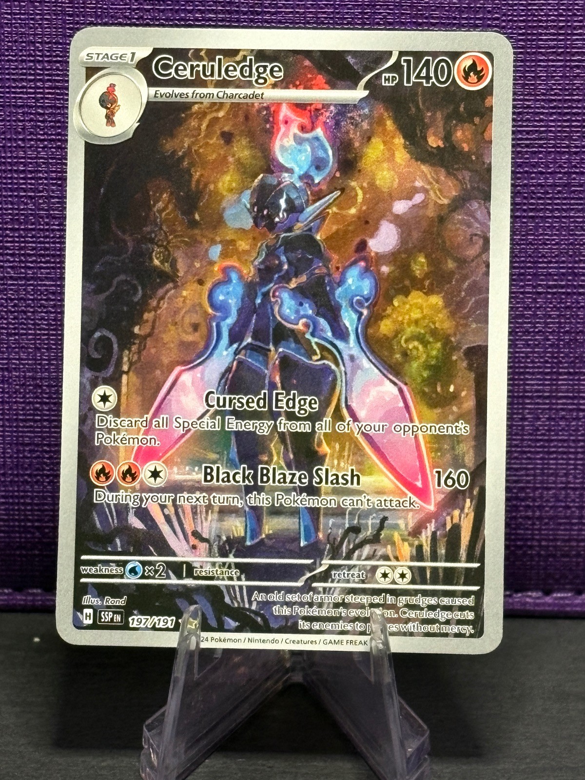 Ceruledge 197/191 Illustration Rare Surging Sparks Pokemon Holo NM Ceruledge 197/191 Illustration Rare Surging Sparks Pokemon Holo NM