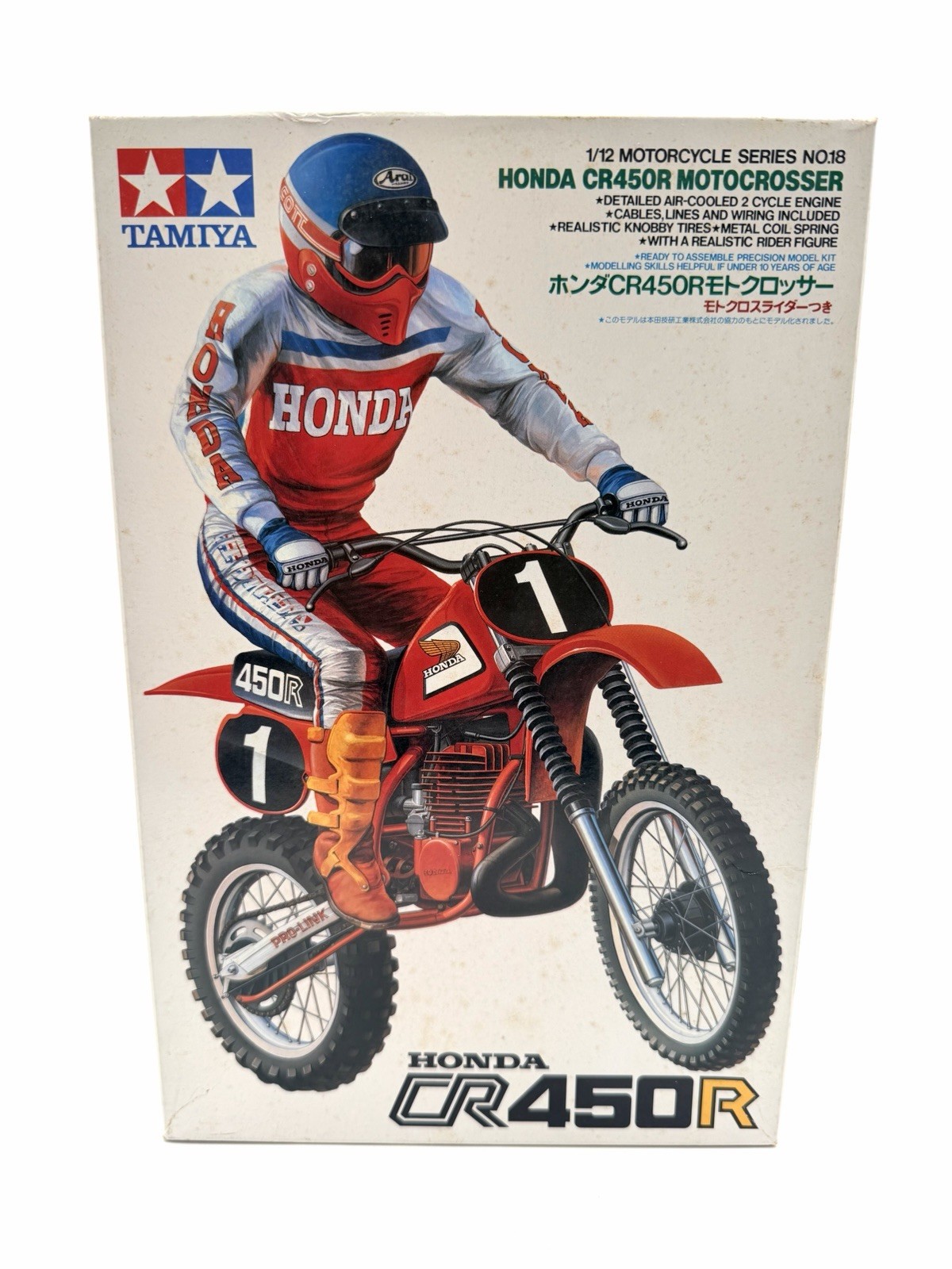 Tamiya Honda CR450R 1/12 Motocross Motorcycle Model Kit Off Road Bike NO DECALS Tamiya Honda CR450R 1/12 Motocross Motorcycle Model Kit Off Road Bike NO DECALS