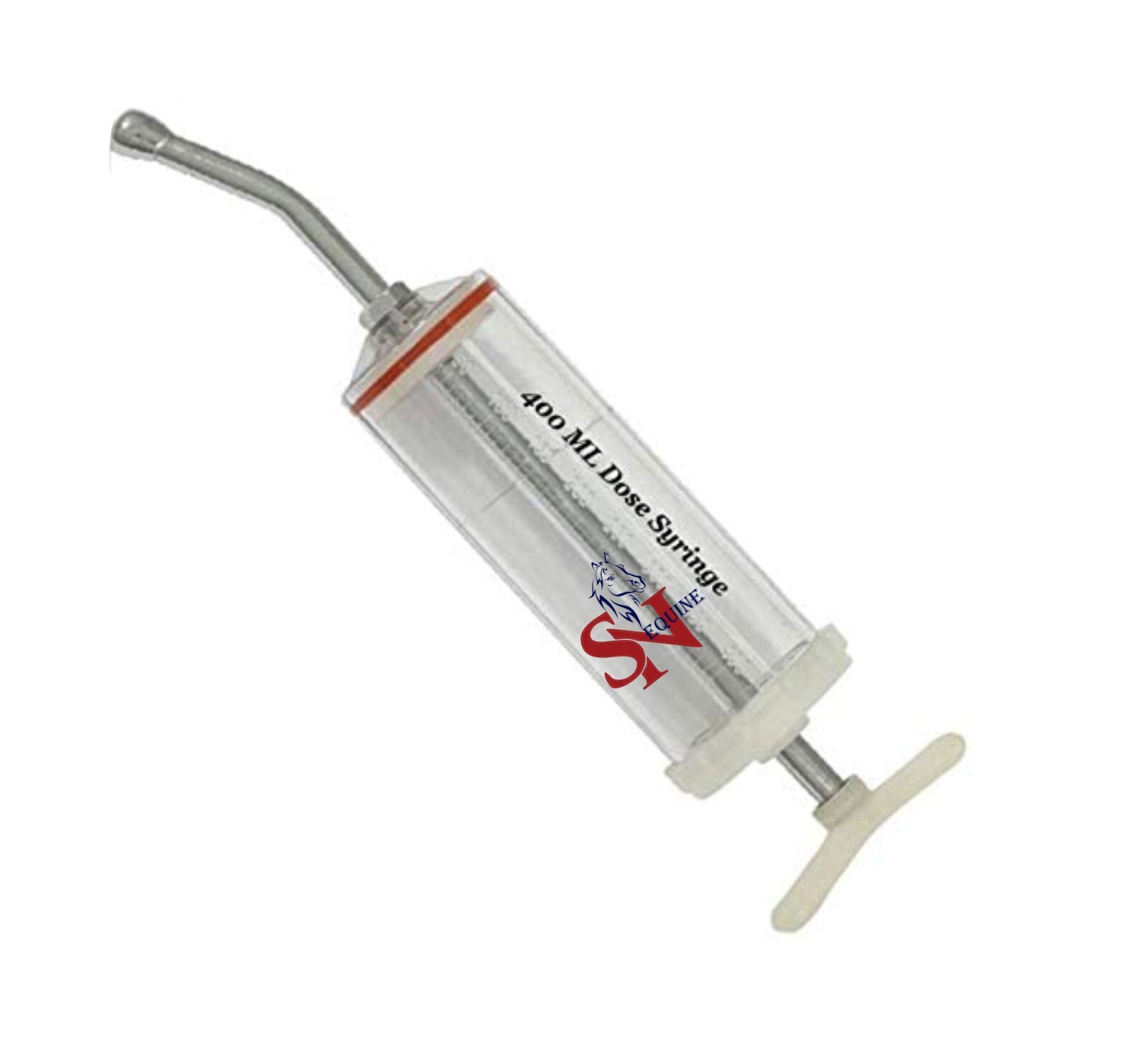 Equine Plastic Dose Syringe 400mL, Stainless Steel Nozzle, Dental, Veterinary Equine Plastic Dose Syringe 400mL, Stainless Steel Nozzle, Dental, Veterinary
