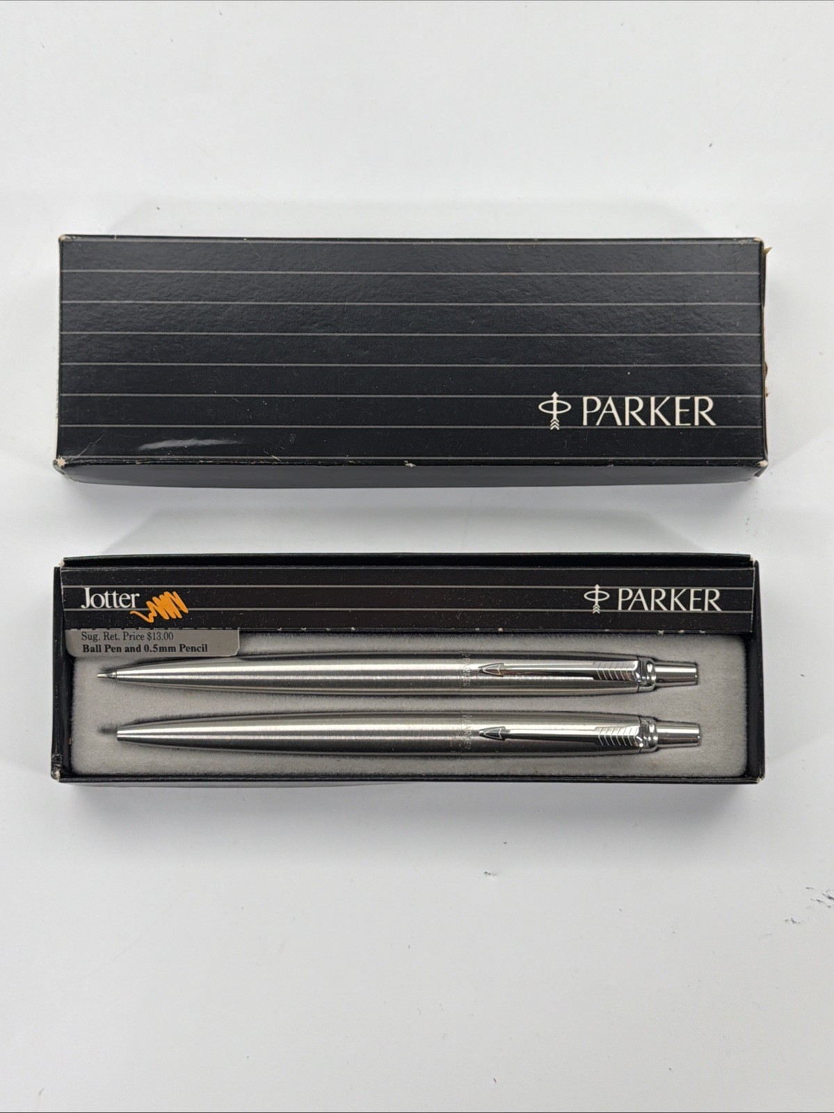 Vintage Parker Jotter Ballpoint Pen and Pencil Set - Stainless Steel Vintage Parker Jotter Ballpoint Pen and Pencil Set - Stainless Steel