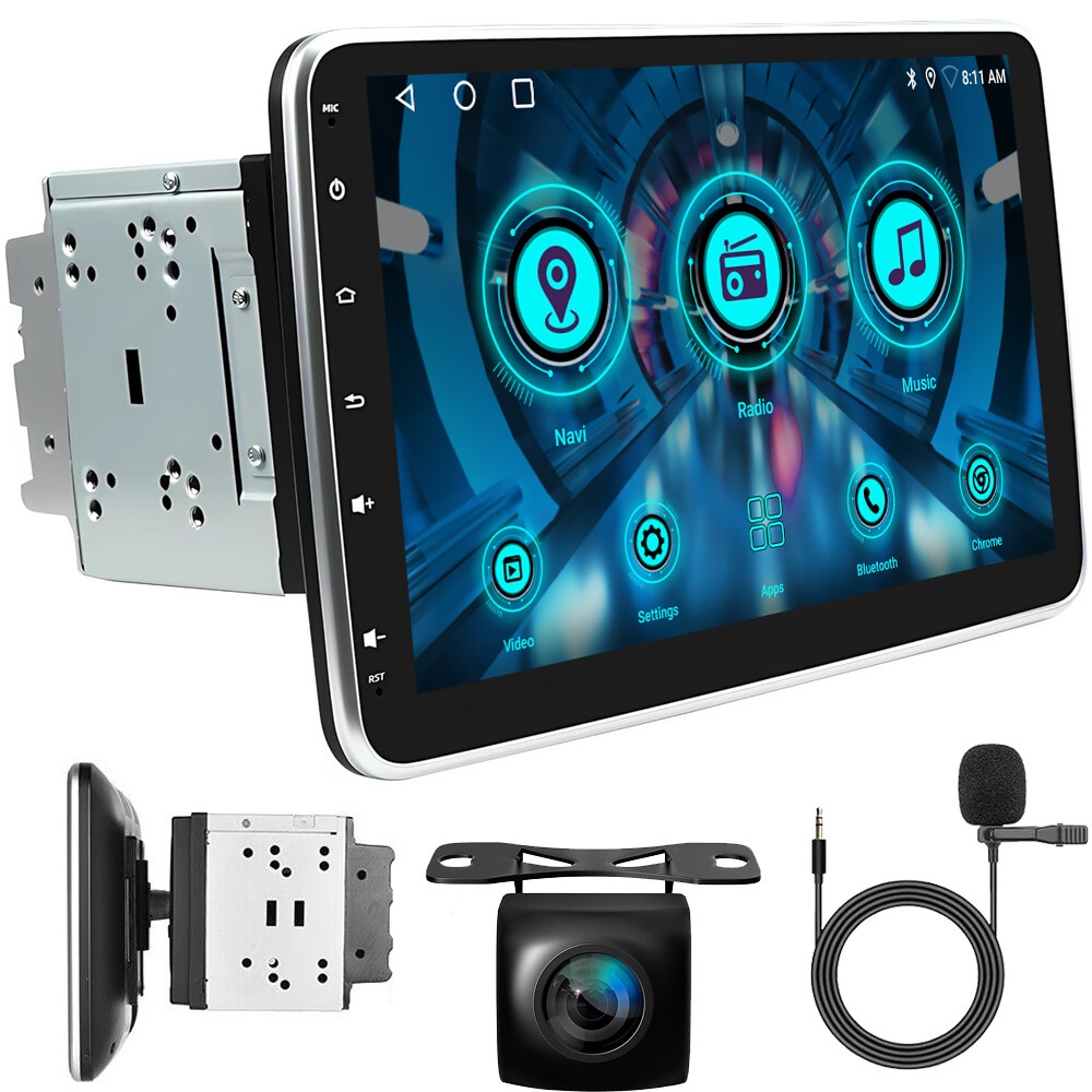 10.1'' Double 2 Din Car Radio Stereo Apple CarPlay Detachable Touch Screen 64GB