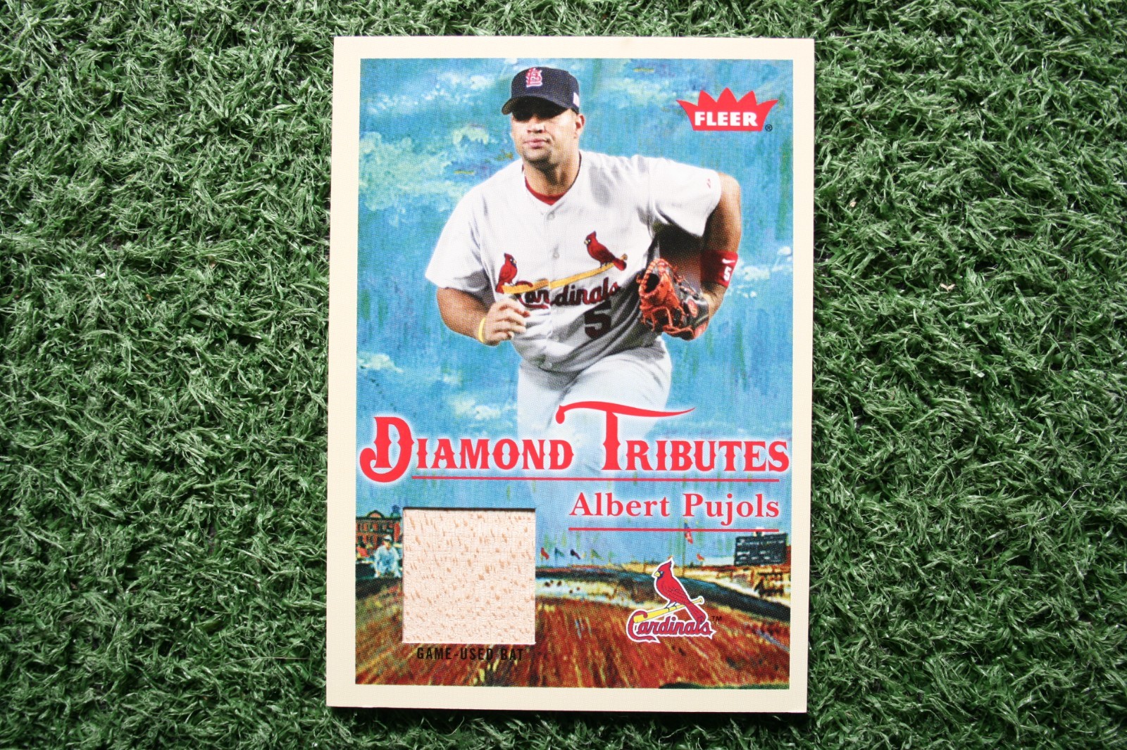 Albert Pujols 2005 Fleer Tradition Diamond Tributes Materials #DT/AP GU Bat (NM)