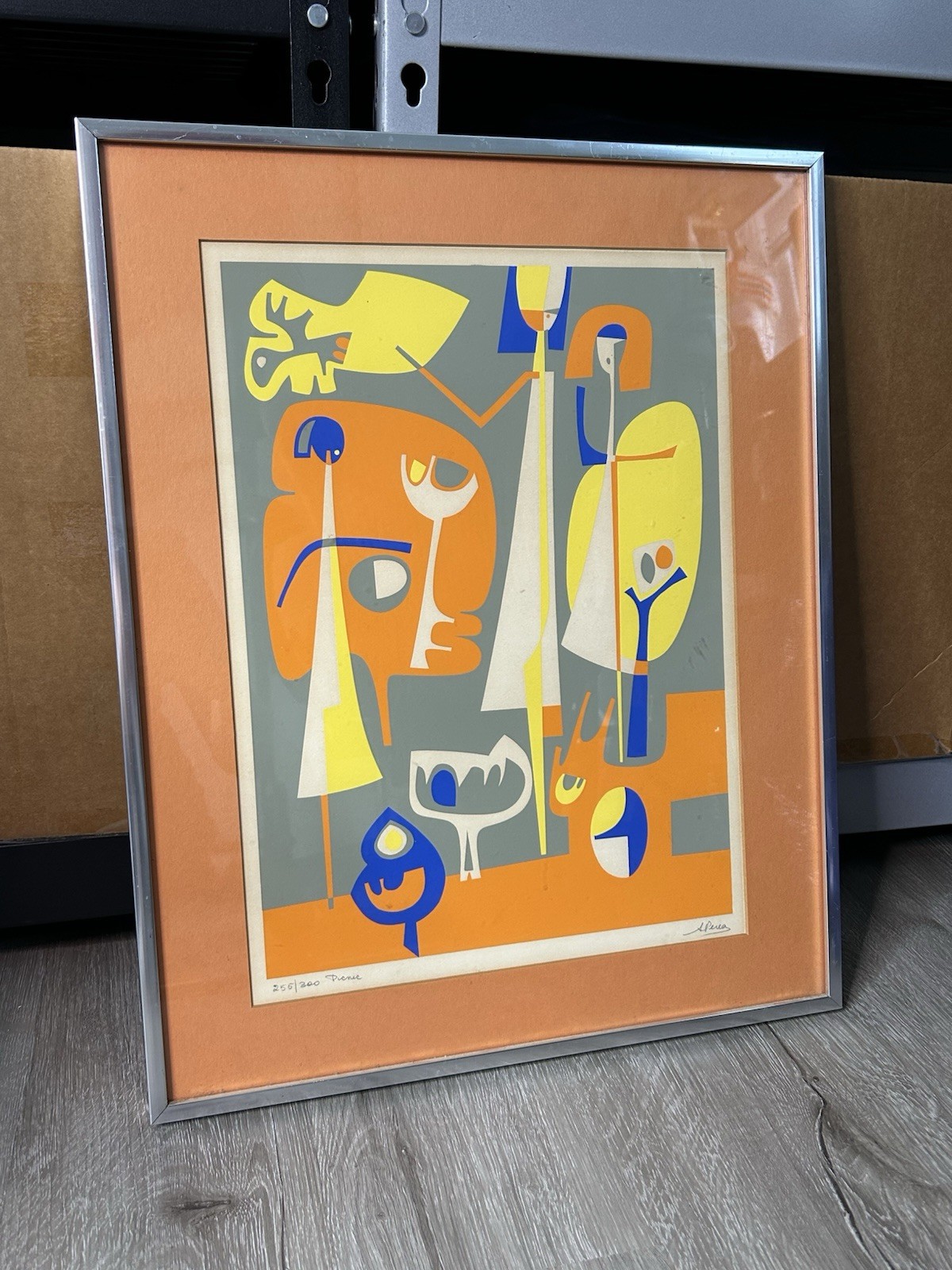 Mid Century Original Serigraph Graphic by Artist Susan Perea Picnic Numbered MCM Mid Century Original Serigraph Graphic by Artist Susan Perea Picnic Numbered MCM