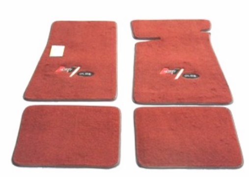 1983 1984 Hurst / Olds Logo Maple Red 4 piece GM licensed floor mats 1983 1984 Hurst / Olds Logo Maple Red 4 piece GM licensed floor mats