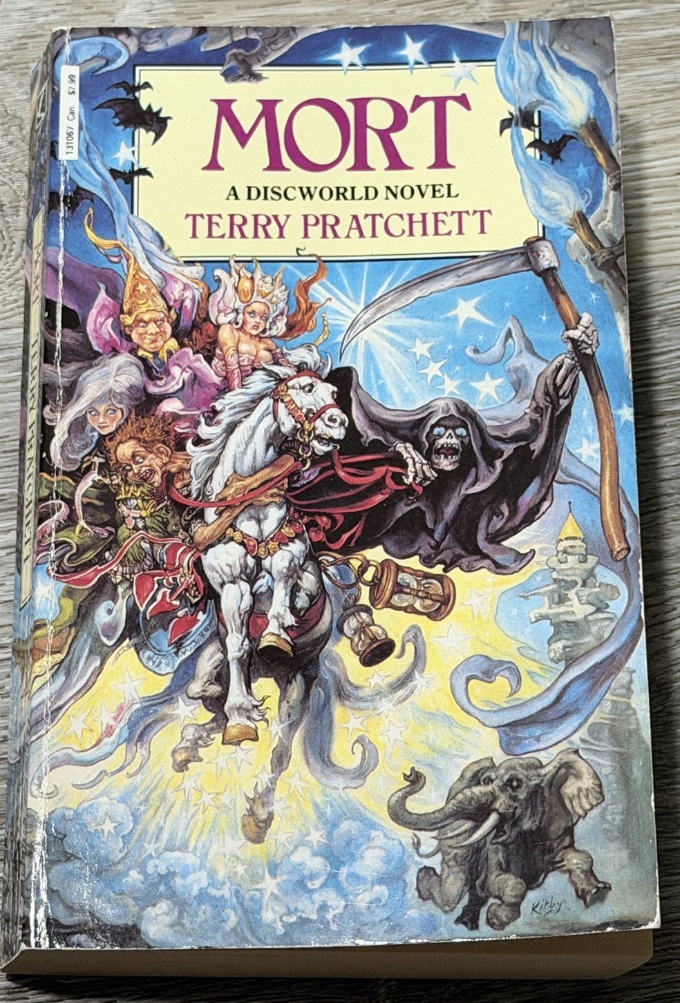 Mort by Terry Pratchett. Discworld #4. 1987 Corgi U.K edition Josh Kirby art