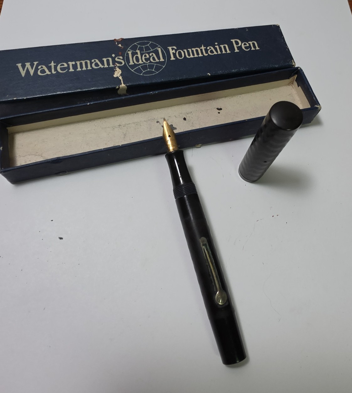 1903 Hard Rubber Waterman Ideal Fountain Pen W/ Original Box JRR3 1903 Hard Rubber Waterman Ideal Fountain Pen W/ Original Box JRR3