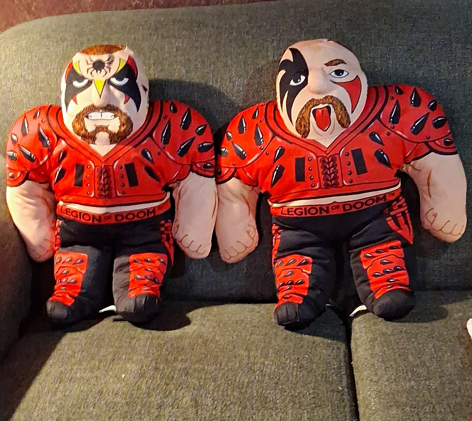 Vintage Rare WWF 1990 Tonka Legion of Doom Wrestling Buddy Pillows (2) Vintage Rare WWF 1990 Tonka Legion of Doom Wrestling Buddy Pillows (2)