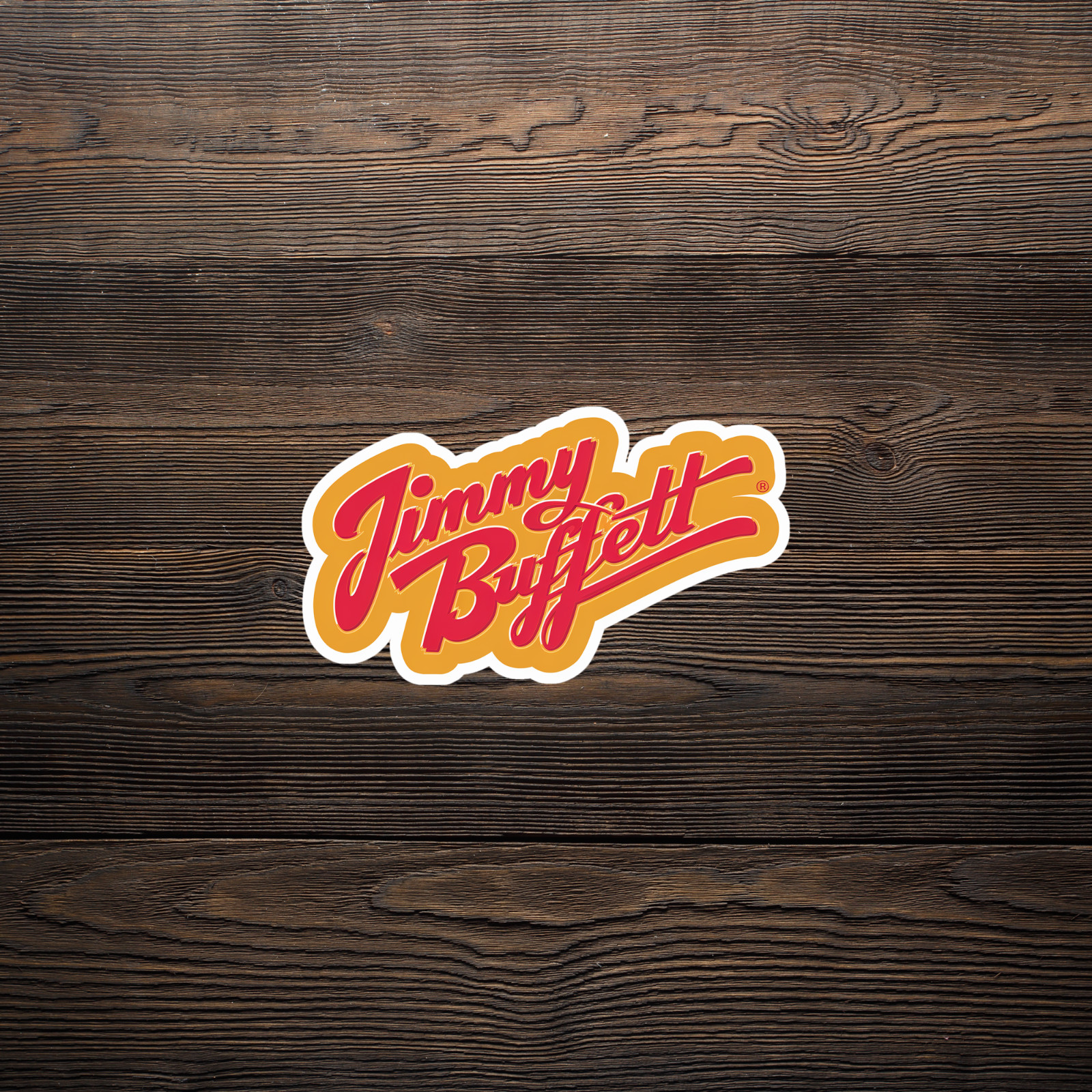 Jimmy Buffett Retro 70s Style Band Logo Sticker - Tropical Rock Music Decal 2782