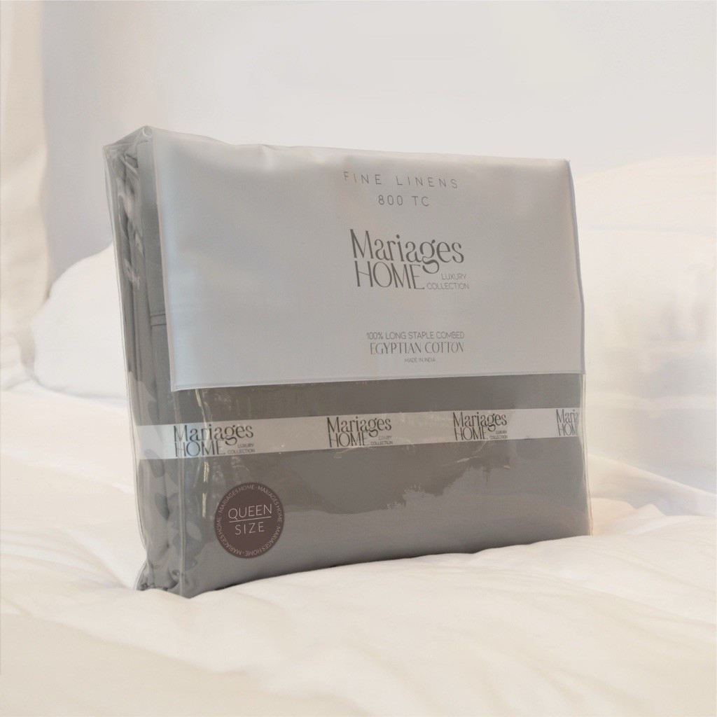 Queen Size Bedding  Set 100% Long Combed  Egyptian Cotton, Gray