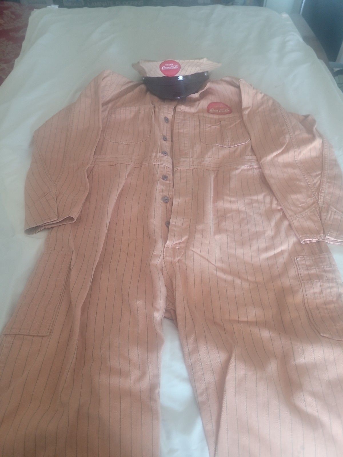 vintage 1940s-50s coca cola uniform coveralls with cap by H D Lee vintage 1940s-50s coca cola uniform coveralls with cap by H D Lee