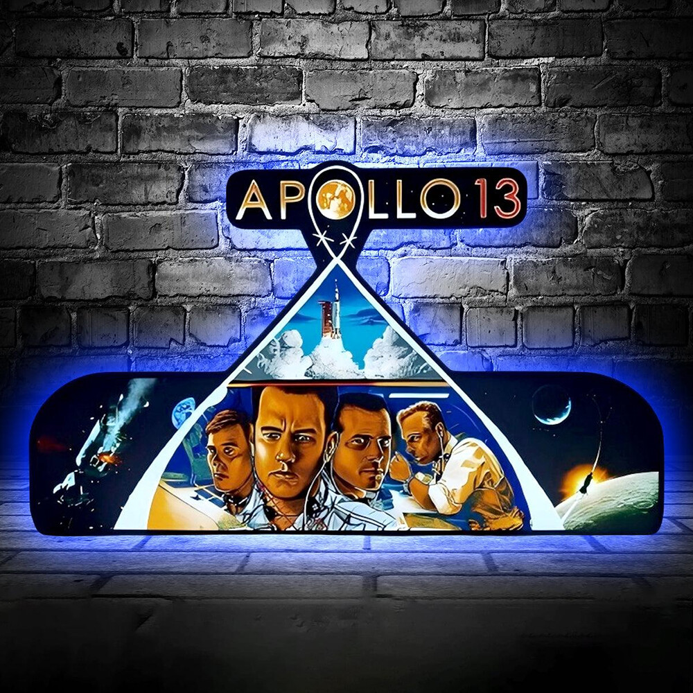 Apollo 13 Pinball Topper 3D Printed LED Light Box for Pinball Arcade Game Decor