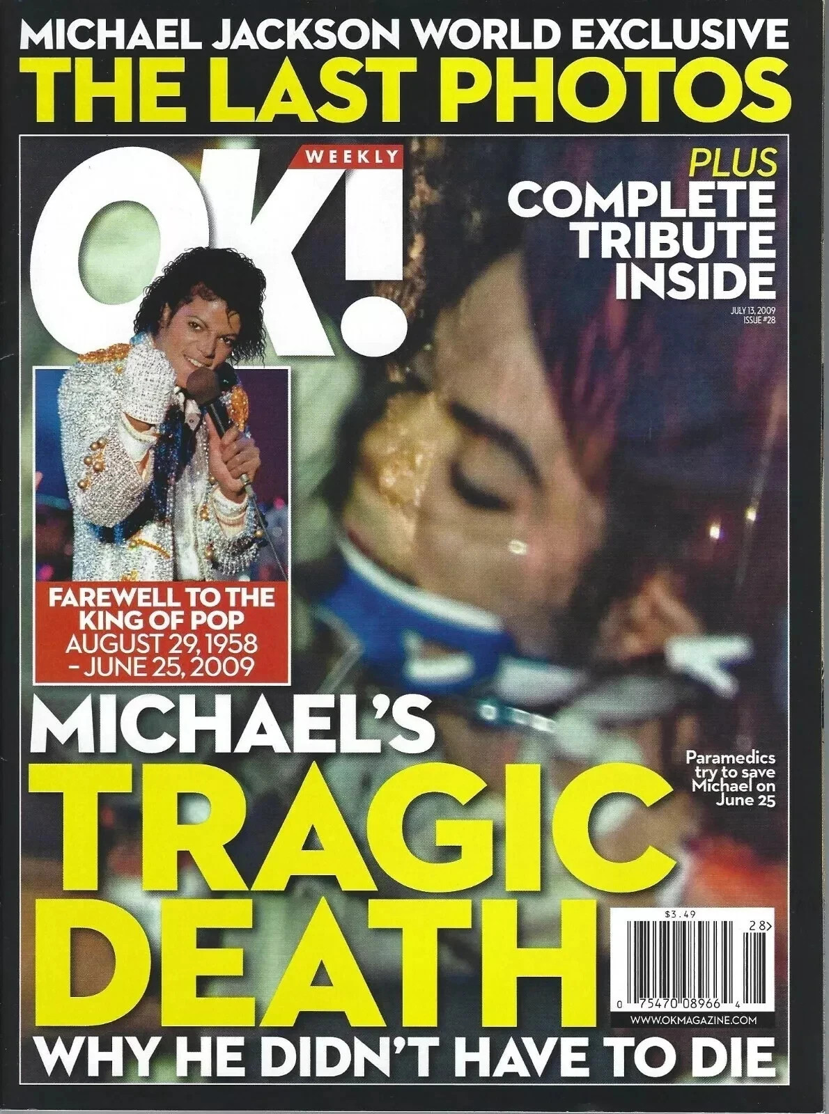 Michael Jackson The Last Photos OK Weekly Magazine 7/13/2009 🔥