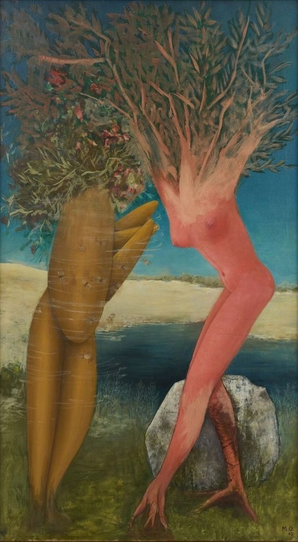 Meret Oppenheim : Daphne and Apollo : Surrealist Mythological Art Print 1943