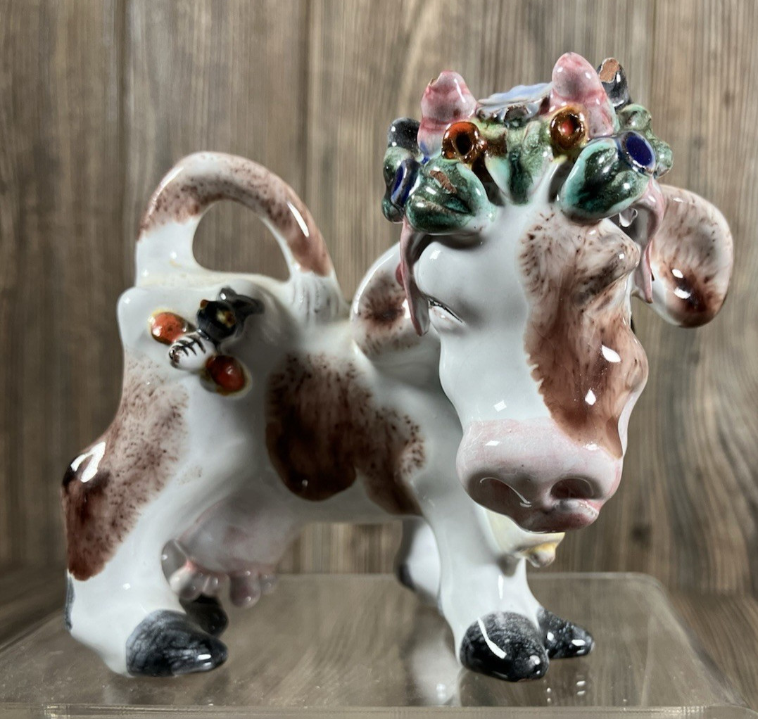 Leopold Anzengruber COW Figurine Vintage 1950's Keramik Wein Austrian Ceramic