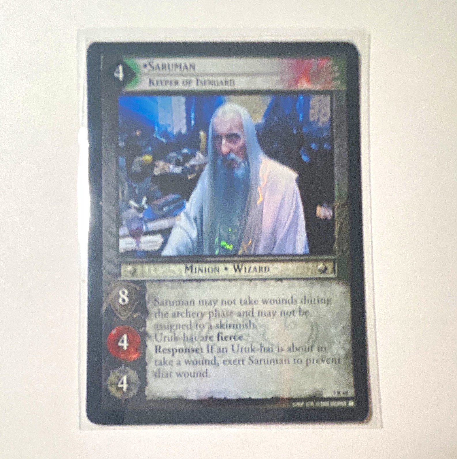 LOTR Decipher TCG FOIL SARUMAN KEEPER OF ISENGARD 3R68 FOIL RARE NM LOTR Decipher TCG FOIL SARUMAN KEEPER OF ISENGARD 3R68 FOIL RARE NM