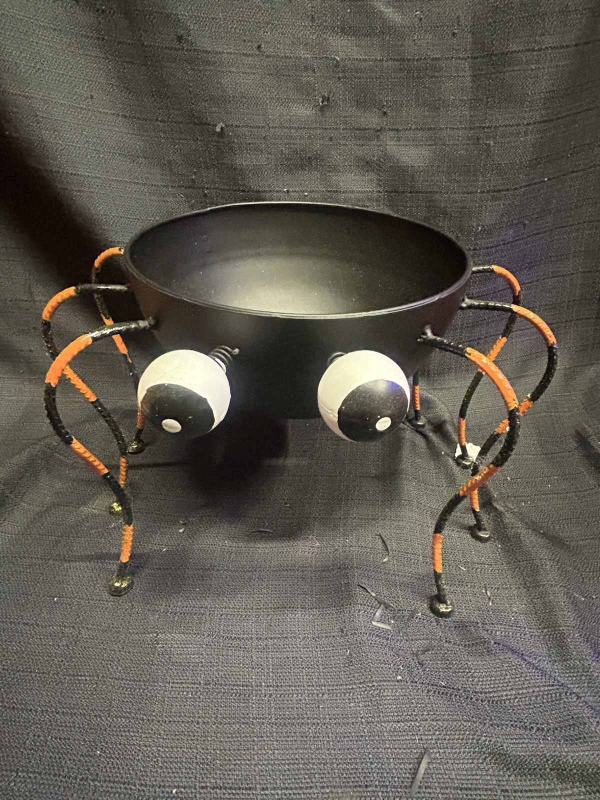 Vintage KIRKLANDS Halloween Metal Spider 8 Inch Candy Bowl Dish Vintage KIRKLANDS Halloween Metal Spider 8 Inch Candy Bowl Dish