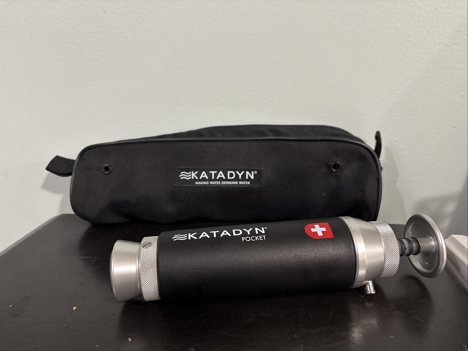 Katadyn Pocket Water Filter - Black- Swiss Made Life Straw Katadyn Pocket Water Filter - Black- Swiss Made Life Straw