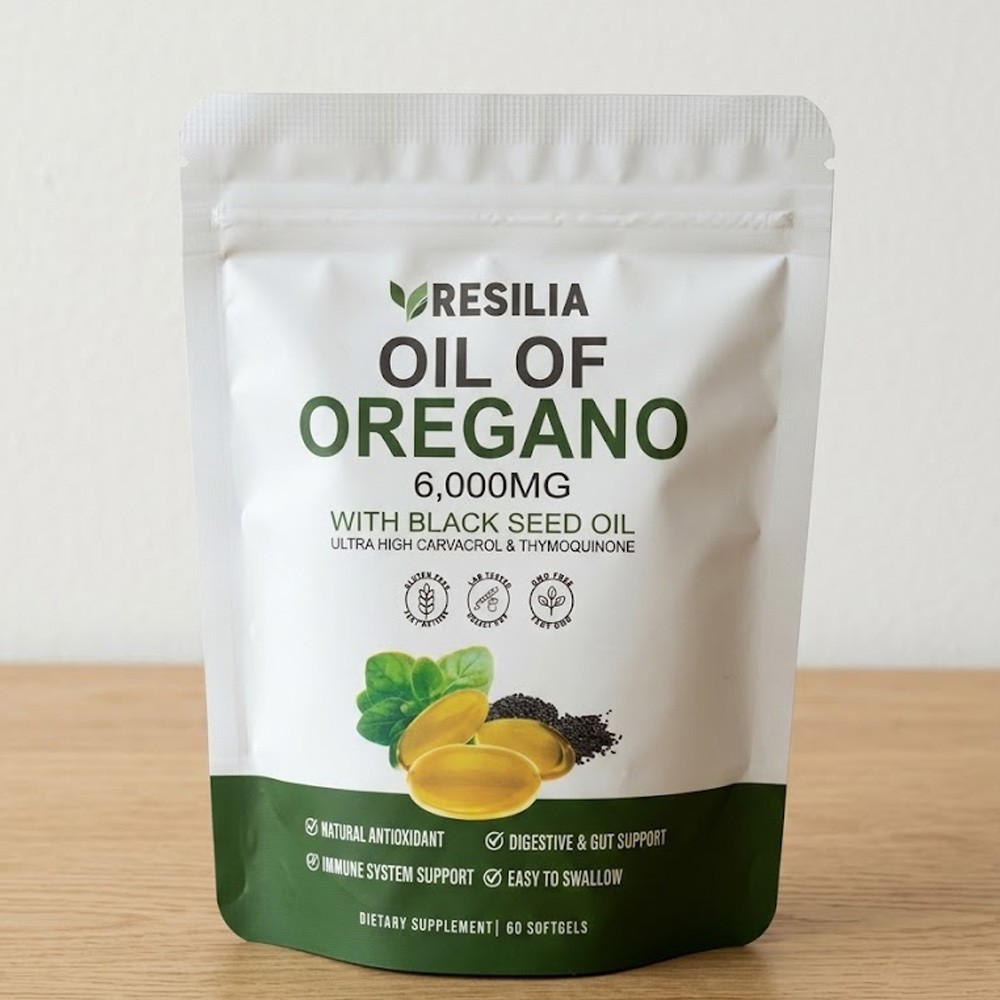 Resilia Oil Of Oregano 6000mg With Black Seed Oil Softgels – 60 Capsules