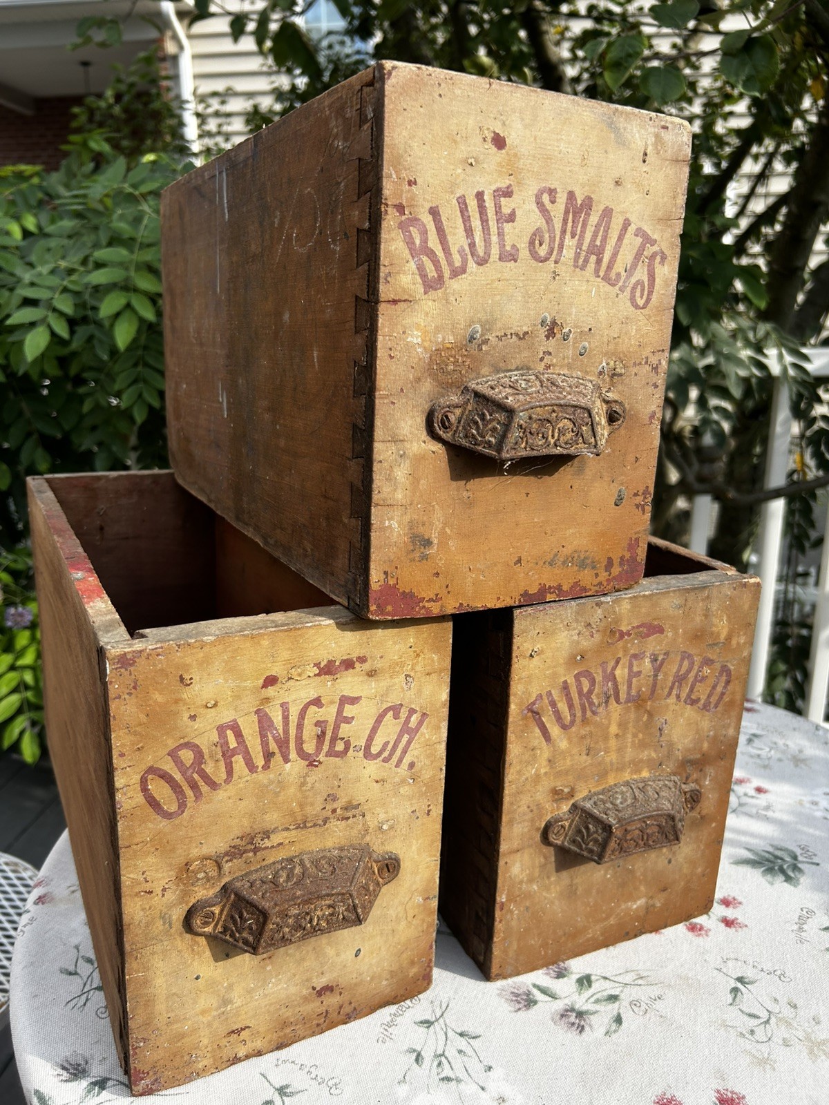 Early Antique 1800s 19th C Folk Art Cabinet Drawers Sign Turkey Red Primtive Old Early Antique 1800s 19th C Folk Art Cabinet Drawers Sign Turkey Red Primtive Old
