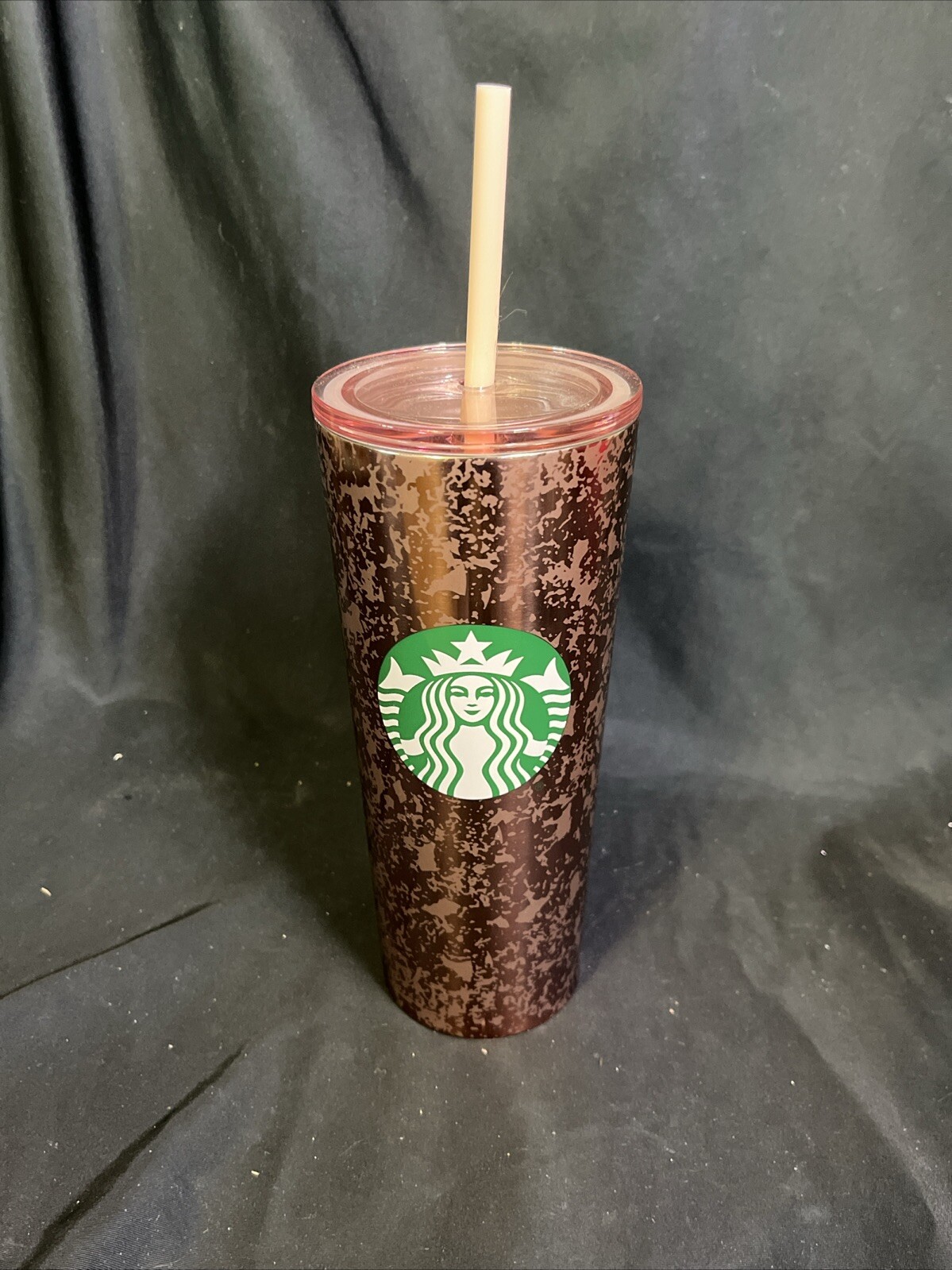 Starbucks 2019 Pink Rose Gold Marbled Speckled Holiday Cold Cup SS Tumbler 16oz Starbucks 2019 Pink Rose Gold Marbled Speckled Holiday Cold Cup SS Tumbler 16oz