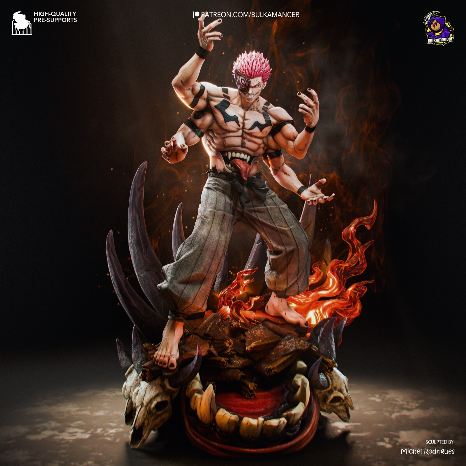 1:8 Ryomen Sukuna Jujutsu Kaisen UNPAINTED High Quality Garage Kit