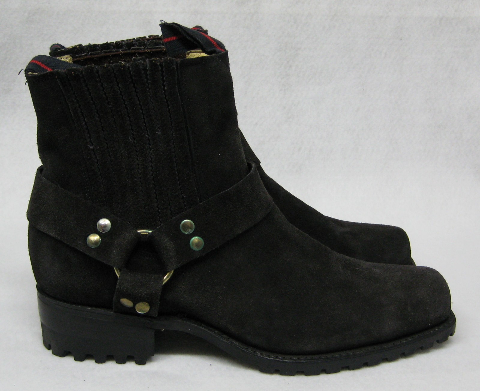 ORIGINAL VINTAGE NANA LEATHER SUEDE HARNESS MOTORCYCLE BIKER BOOTS MEN\'S 11