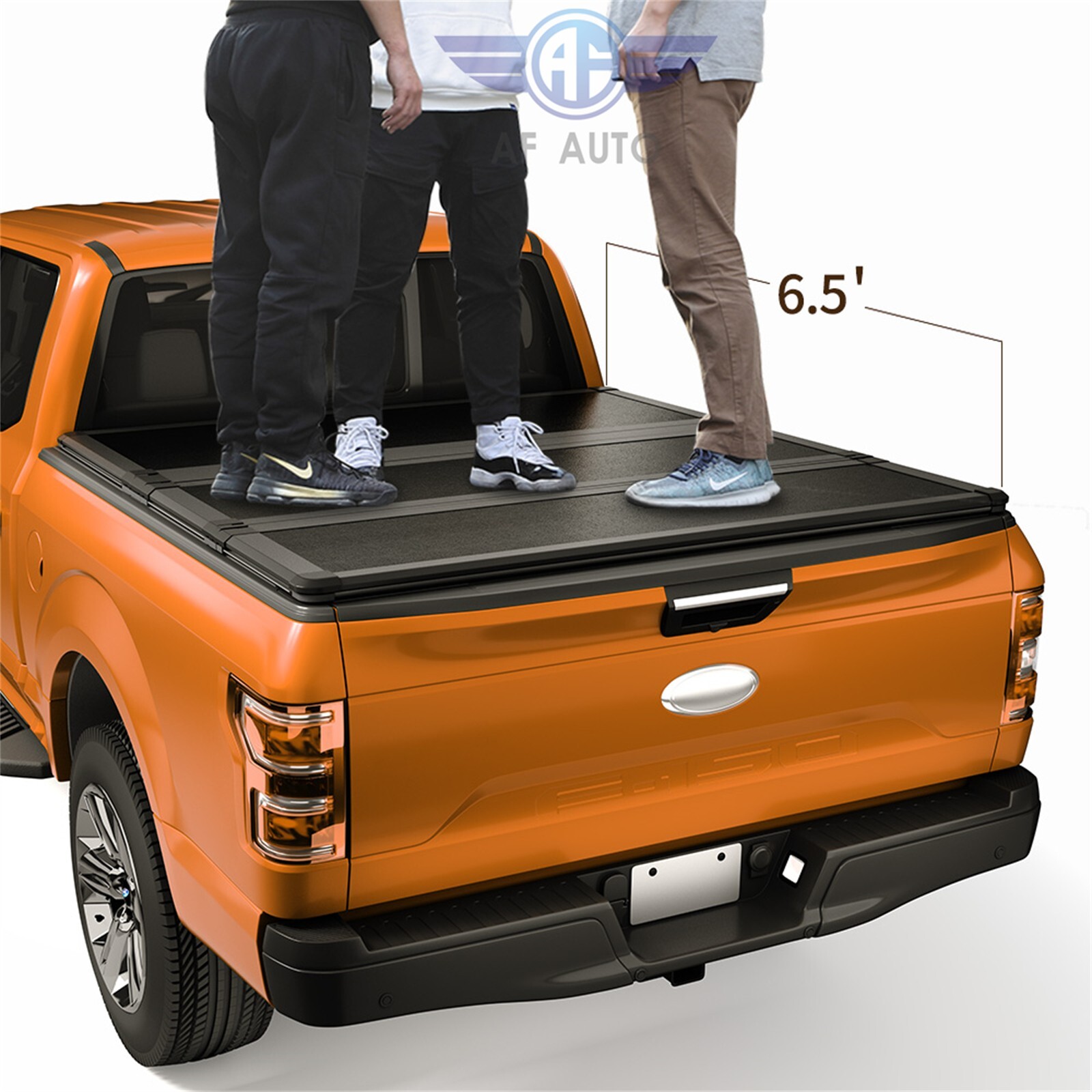 For 14-19 Silverado Sierra Truck 6.5Ft Bed FRP Hard Solid Tri-Fold Tonneau Cover