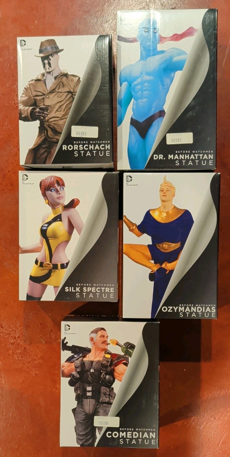 DC Collectibles Before Watchmen Statue Set Rorschach Oz Comedian Silk Dr. All 5 