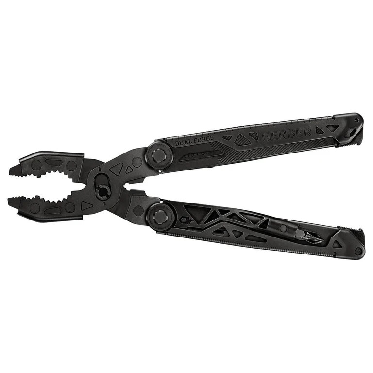 Gerber Dual-Force Black Multi-Tool 12-in-1 Pliers Knife Saw Sheath