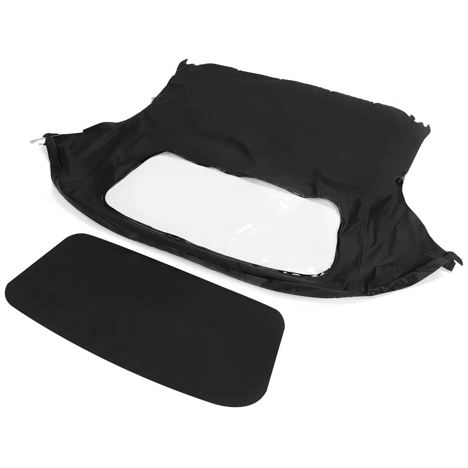 For 97-02 Porsche Boxster Convertible Soft Top w/Plastic Window Black Cloth