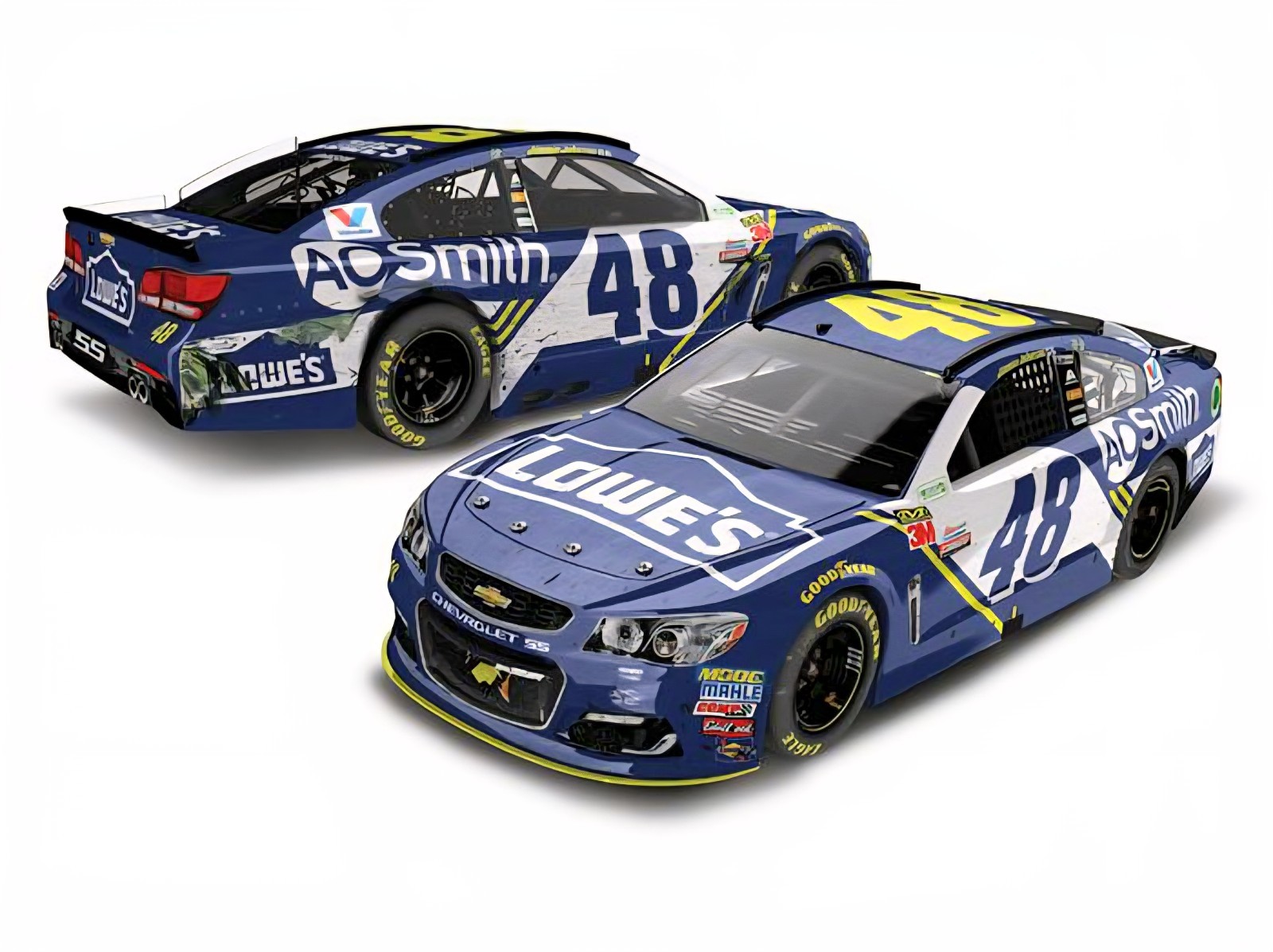 2017 #48 Jimmie Johnson Lowe\'s SS Bristol Race Win 1:24 Diecast Action Platinum