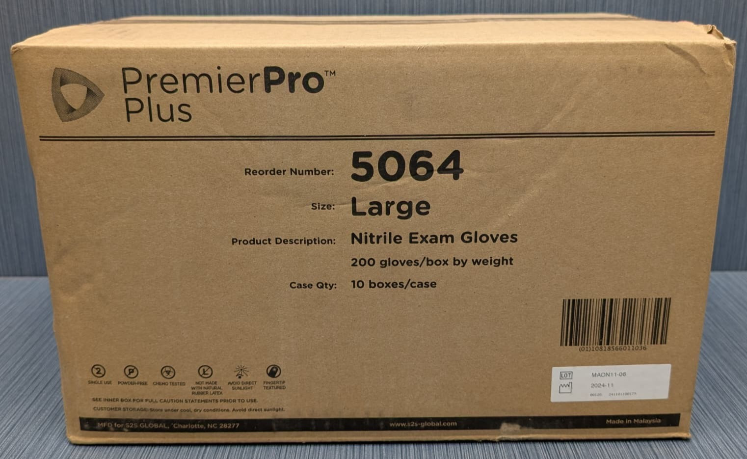 2000 Case of Premier ProPlus 5064 Powder Free Nitrile Gloves Large