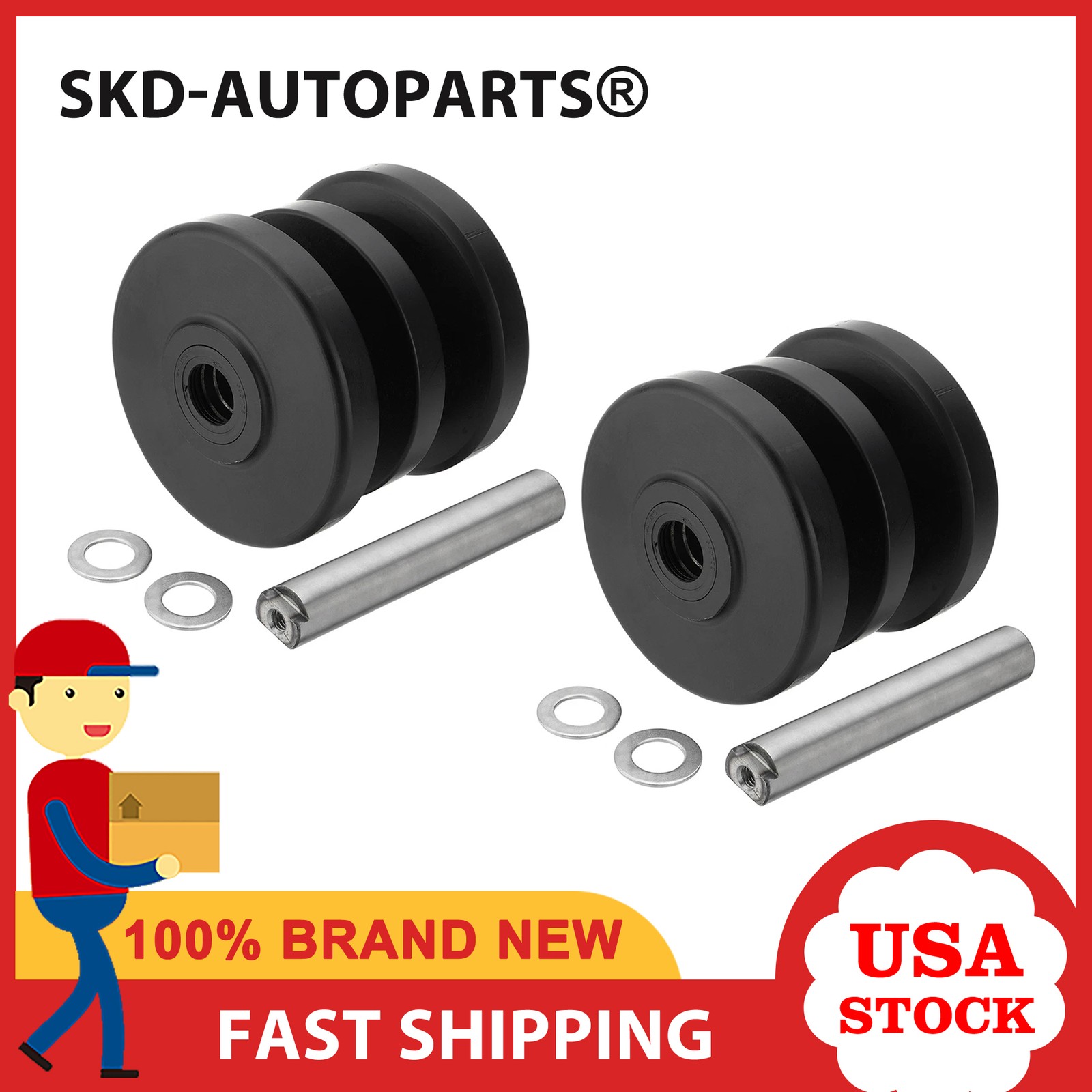2x Bottom Roller for Bobcat Mini Track Loaders MT50 MT52 MT55 MT85 Heavy 7109409