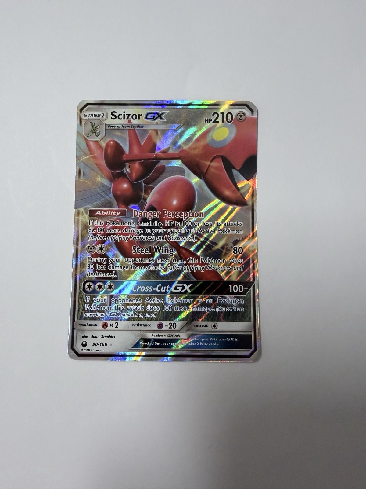 Scizor GX Holo Ultra Rare SM - Celestial Storm 90/168 NM Scizor GX Holo Ultra Rare SM - Celestial Storm 90/168 NM