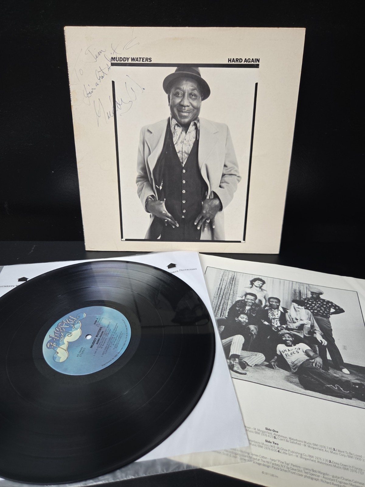 Muddy Waters Hard Again 1977 1st 'Sterling' Press *SIGNED* 100% Authentic OG VG+