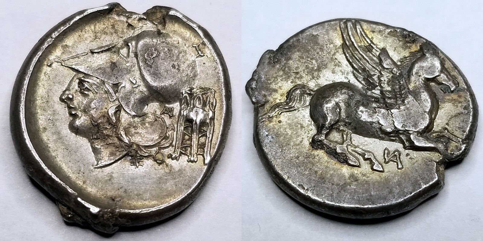 345-300BC Ancient Illyria & Central Greece Akarnania Anaktorion AR Stater 22mm