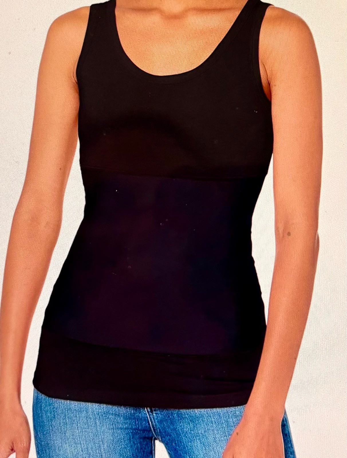 Yummie Womens Boyfriend 3-Panel Shaping Tank Black Size XL, NEW with Tag ($48)