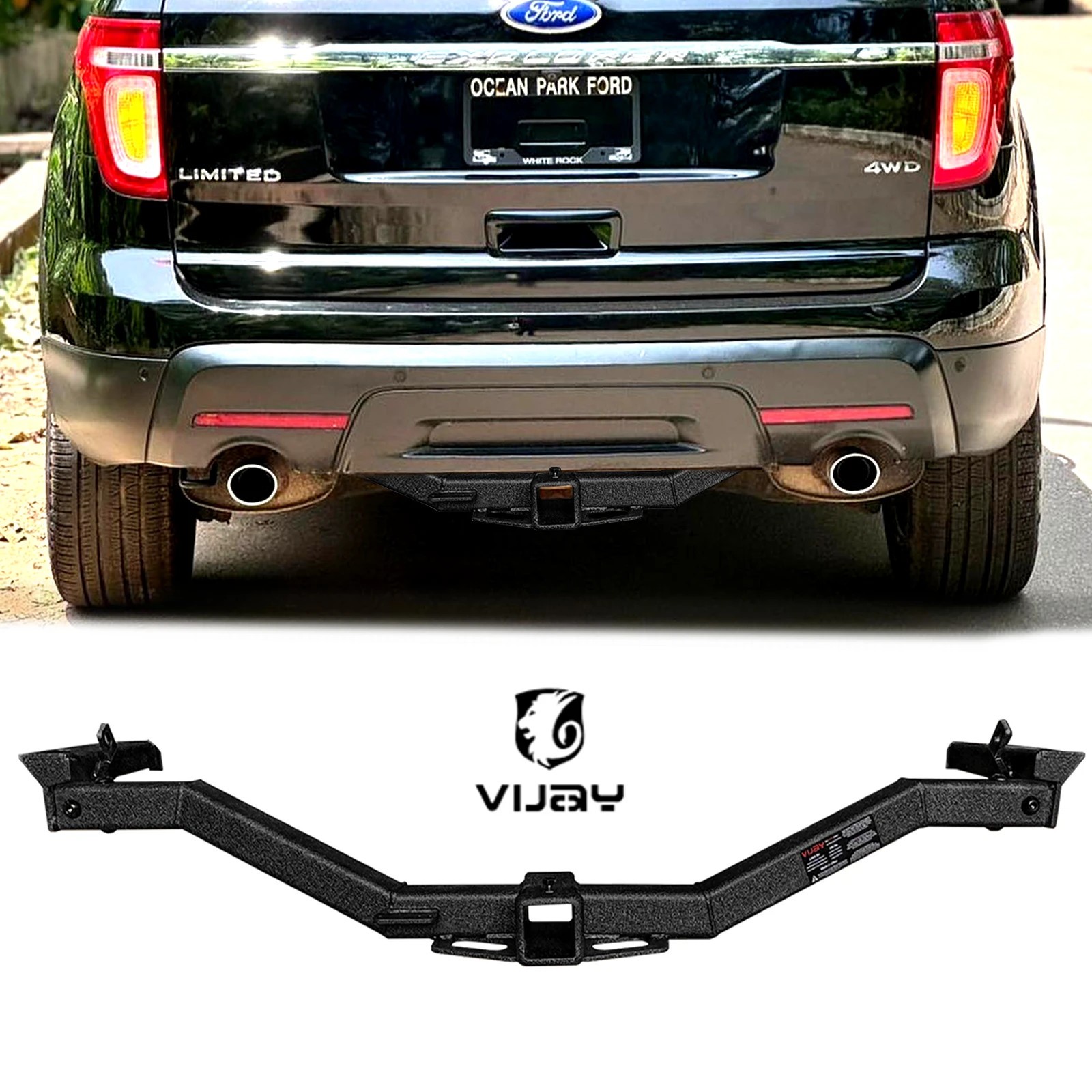 Topline For 2011-2017 Ford Explorer Class 3 Trailer Hitch Tow Receiver 2