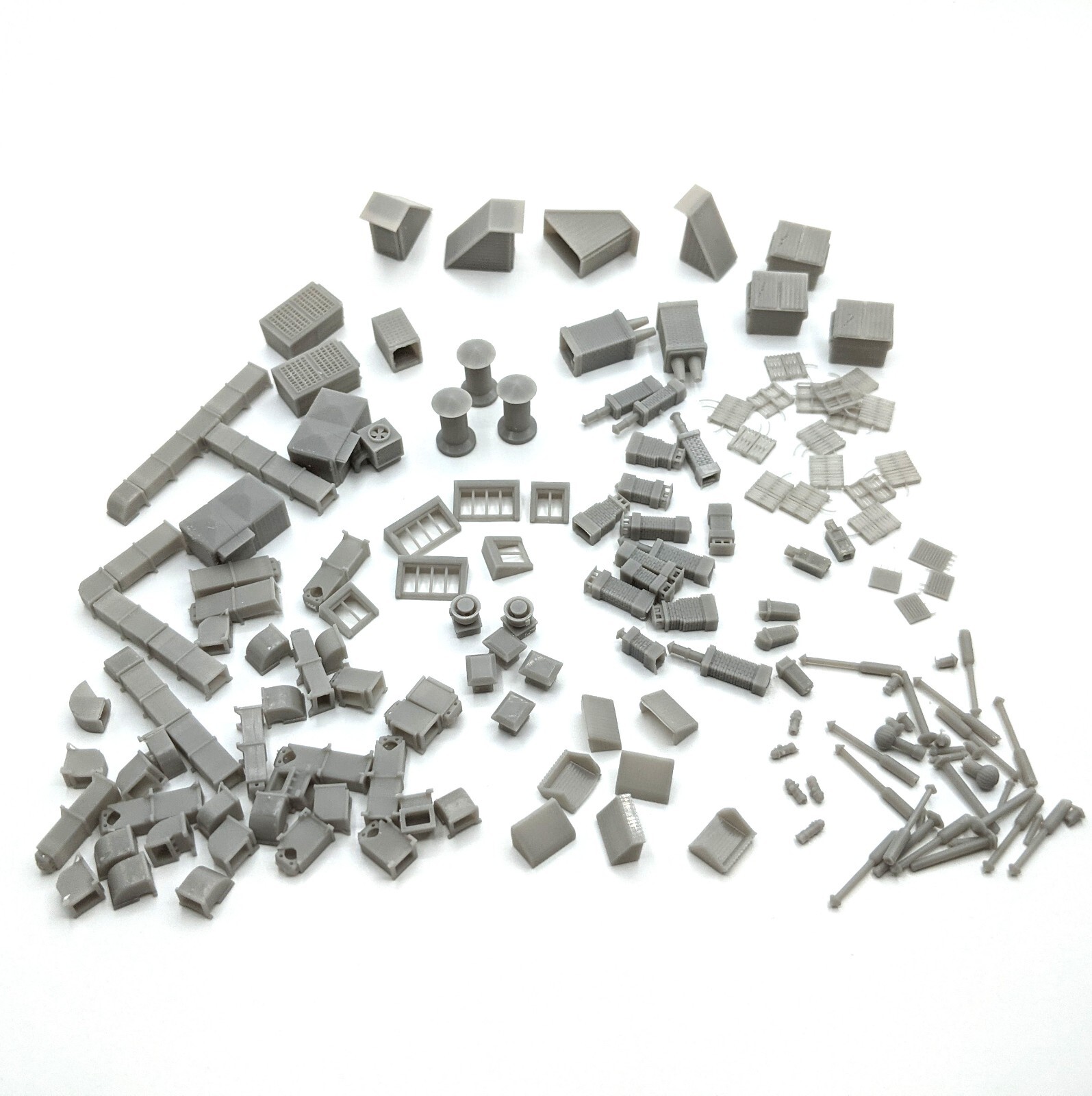 N Scale Roof Details Kit Air Conditioners Ductwork Chimneys Roof Entry