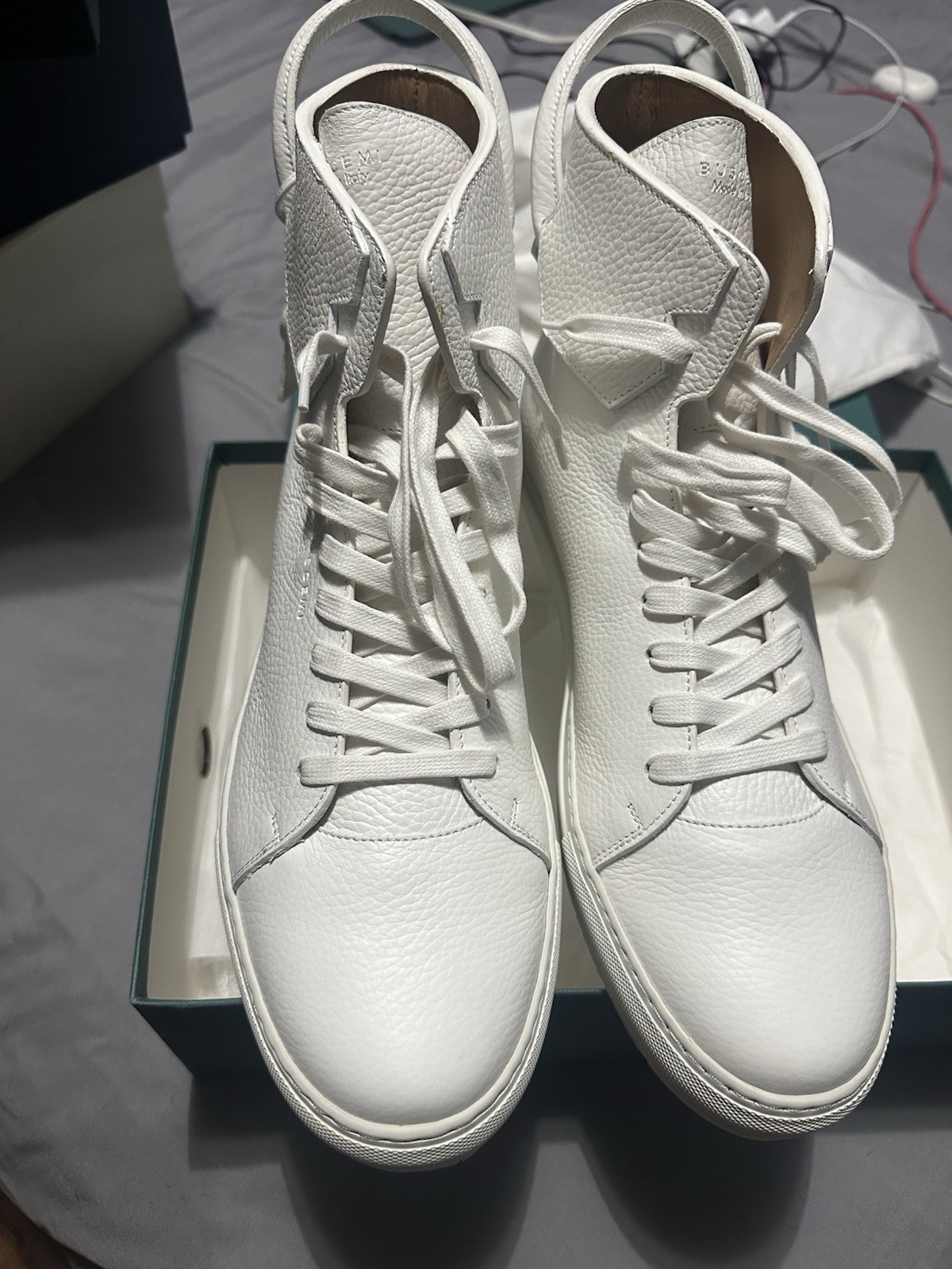 Buscemi 100mm White/White Size 48 Includes Box