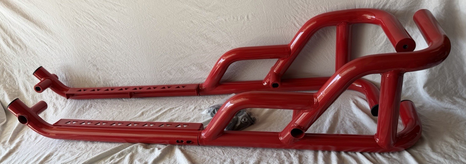 Polaris Ranger XP 1000 2018 - 2023 “RED” Rock Slider Nerf Bars With Side Steps