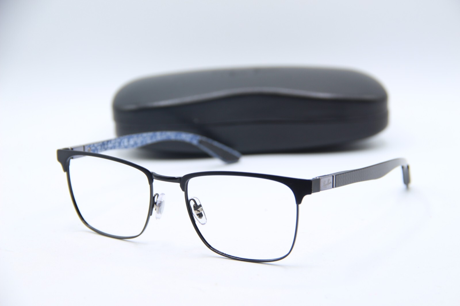 NEW RAY-BAN RB 8421 2904 BLACK BLUE CARBON AUTHENTIC FRAMES EYEGLASSES 54-19