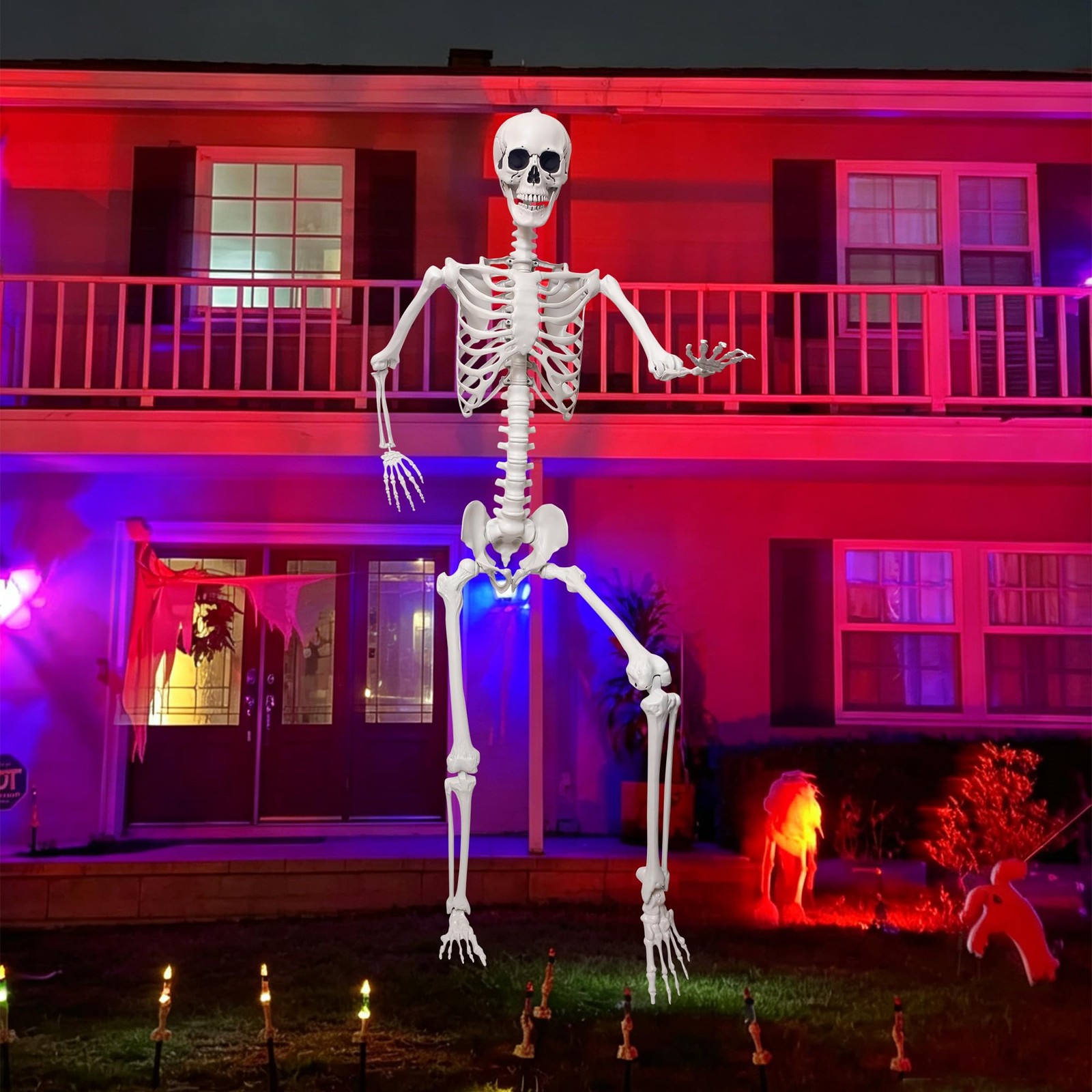 SHOCOSTO 7.9Ft Giant Skeleton Life Size Human Bones with Movable Joints for H...