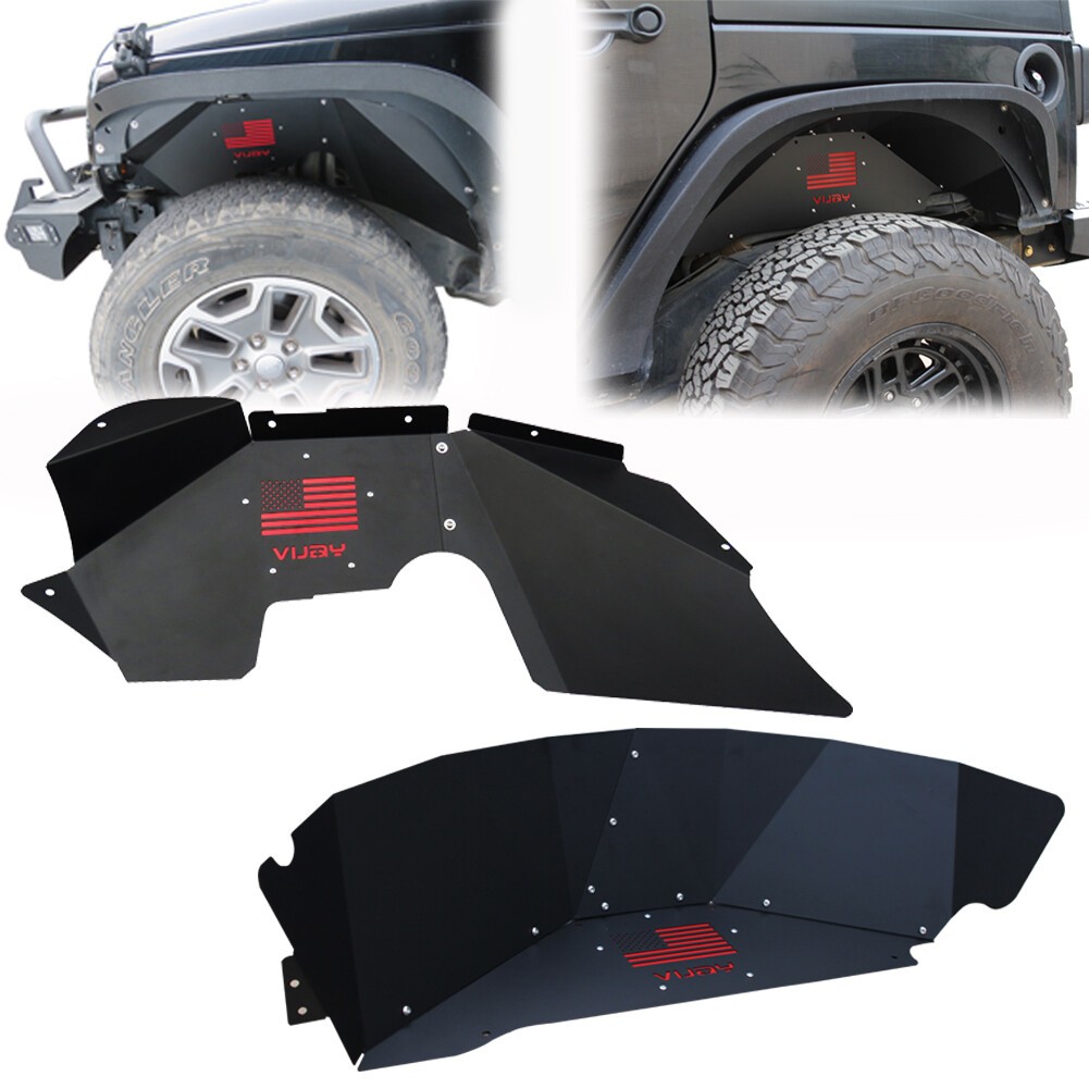 Front and Rear Inner Fender Liners Fits 2007-2017 Jeep Wrangler JK/JKU (4pcs) Front and Rear Inner Fender Liners Fits 2007-2017 Jeep Wrangler JK/JKU (4pcs)