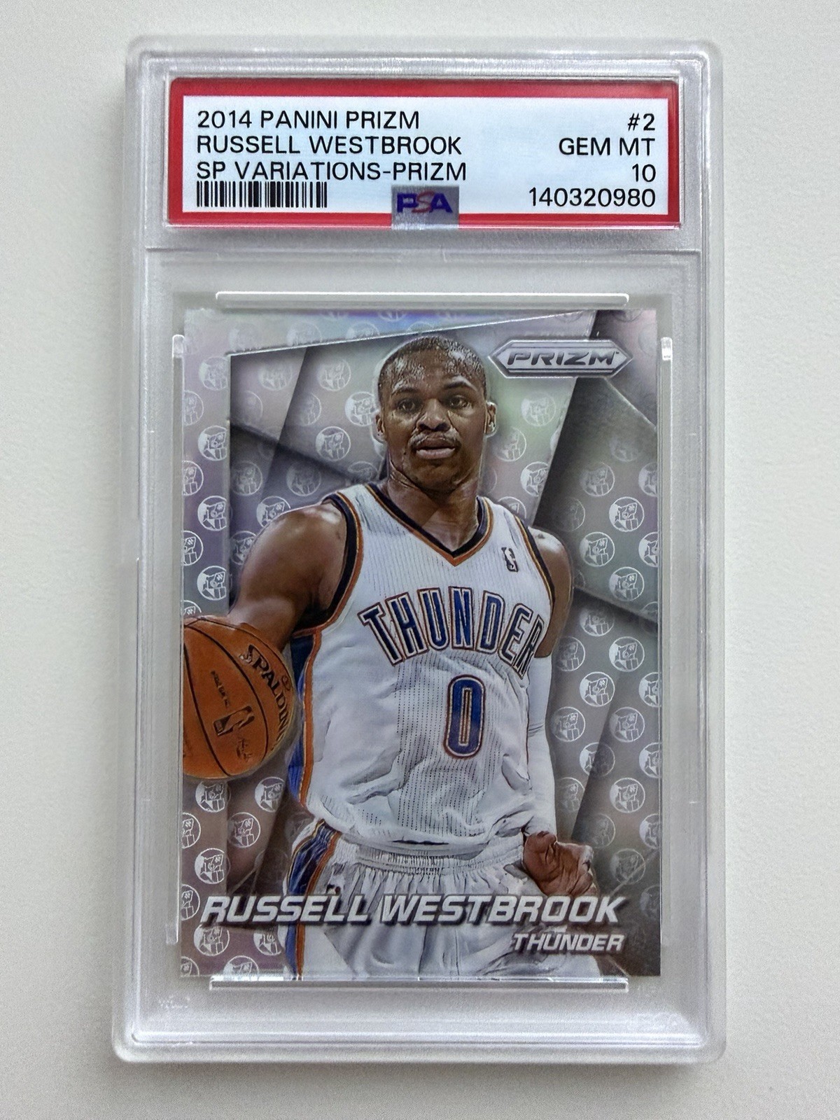 2014 Panini Basketball NBA Prizm 2 Russell Westbrook SP Variations Prizm PSA 10 2014 Panini Basketball NBA Prizm 2 Russell Westbrook SP Variations Prizm PSA 10