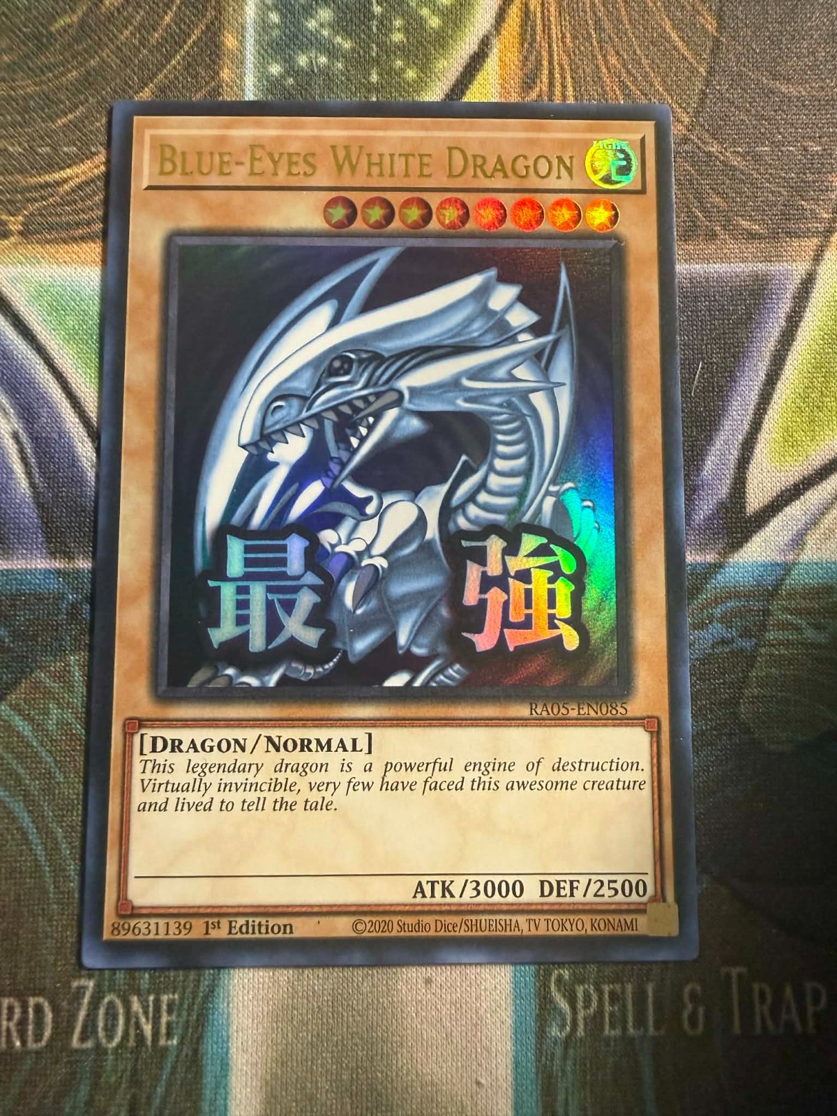 * BLUE-EYES WHITE DRAGON * 🔥 ULTRA RARE HOLOGRAPHIC (ORIGINAL ART) 🔥 YUGIOH