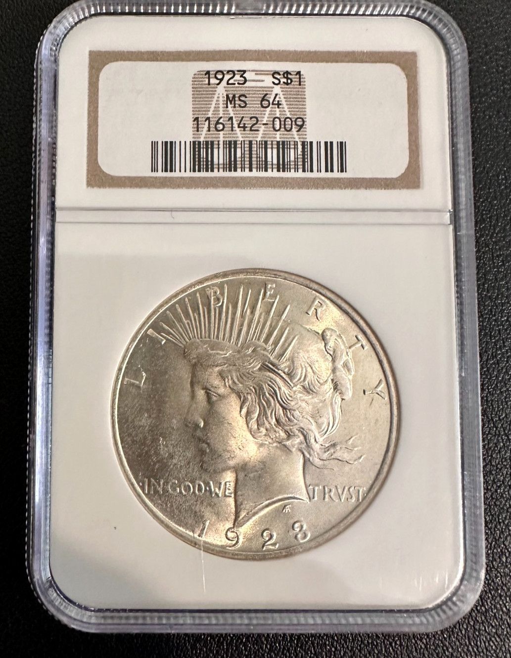 1923 United States Silver Peace Dollar $1 Coin - NGC MS64 - Ships Free 1923 United States Silver Peace Dollar $1 Coin - NGC MS64 - Ships Free