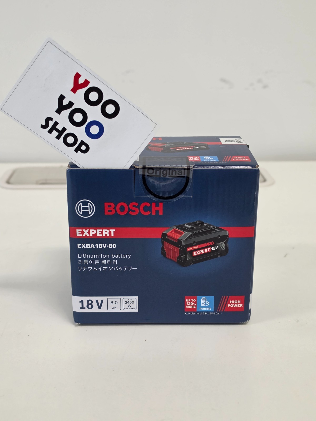 Bosch EXBA18V-80 Tabless 18V 8.0Ah EXPERT High Output Battery Pack / Genuine New Bosch EXBA18V-80 Tabless 18V 8.0Ah EXPERT High Output Battery Pack / Genuine New